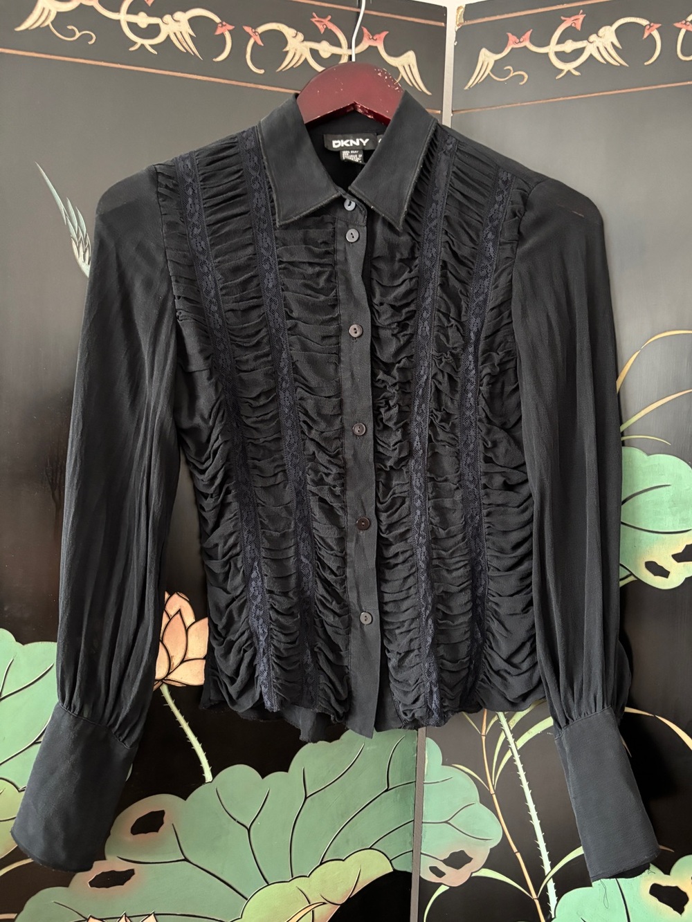Y2K DKNY silk blouse